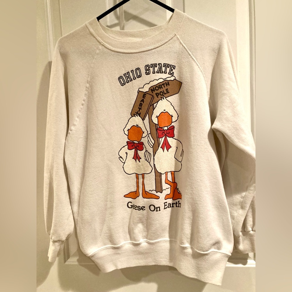 Vintage 1979 Ohio State University Freestyle Sweatshirt Geese On Earth Winter